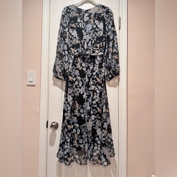 Mango Faux Wrap Midi Dress - Large - Picture 9 of 12
